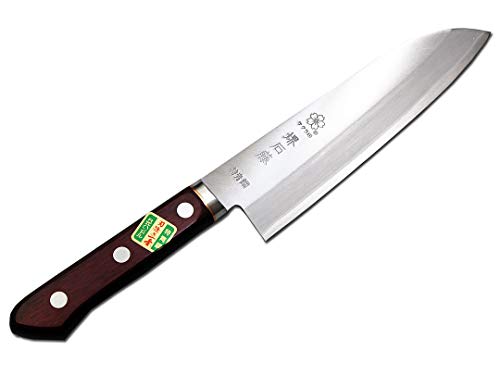 特青鋼（青紙スーパー鋼）本割込 三徳包丁 口金付